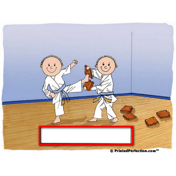 Printed Perfection Personalized Karate Male & Male Cartoon Caricature